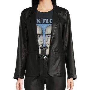 Cloth & Stone Coated Notch Collar Button Front Blazer NEW